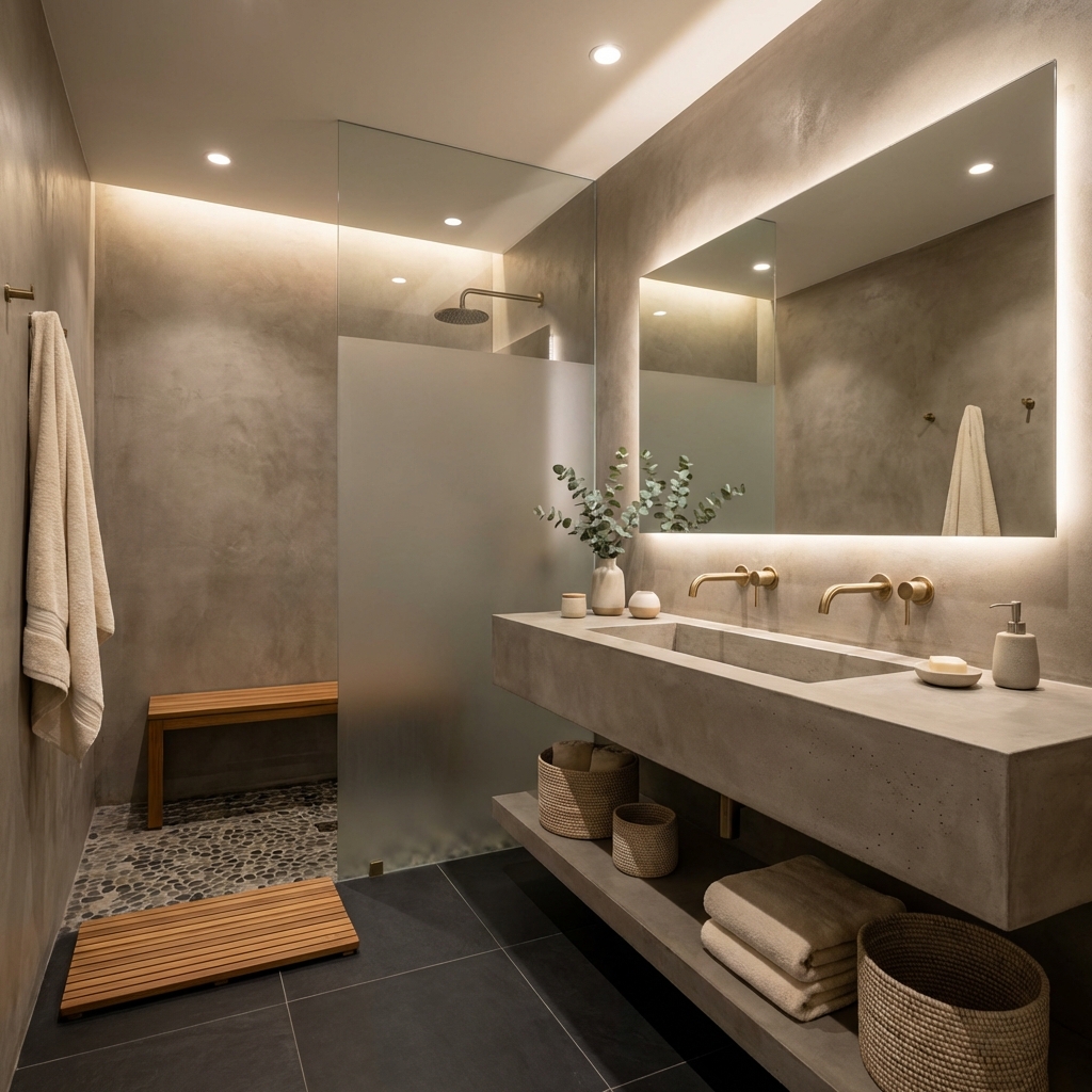 Baño Minimalista Moderno